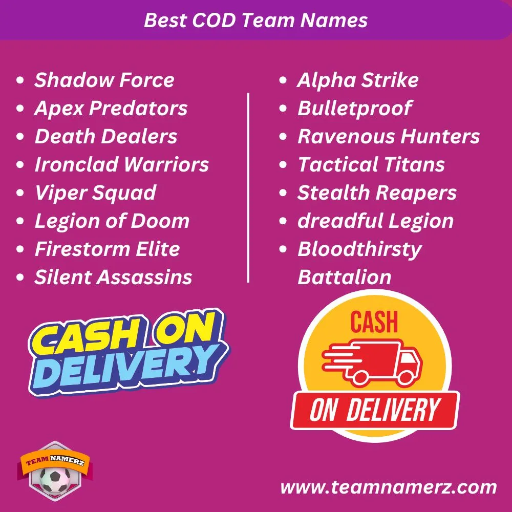 Best Cod Team Names