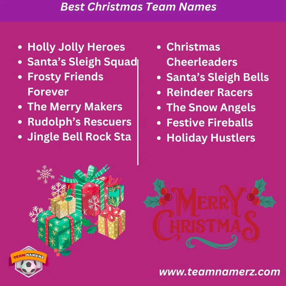 Best Christmas Team Names