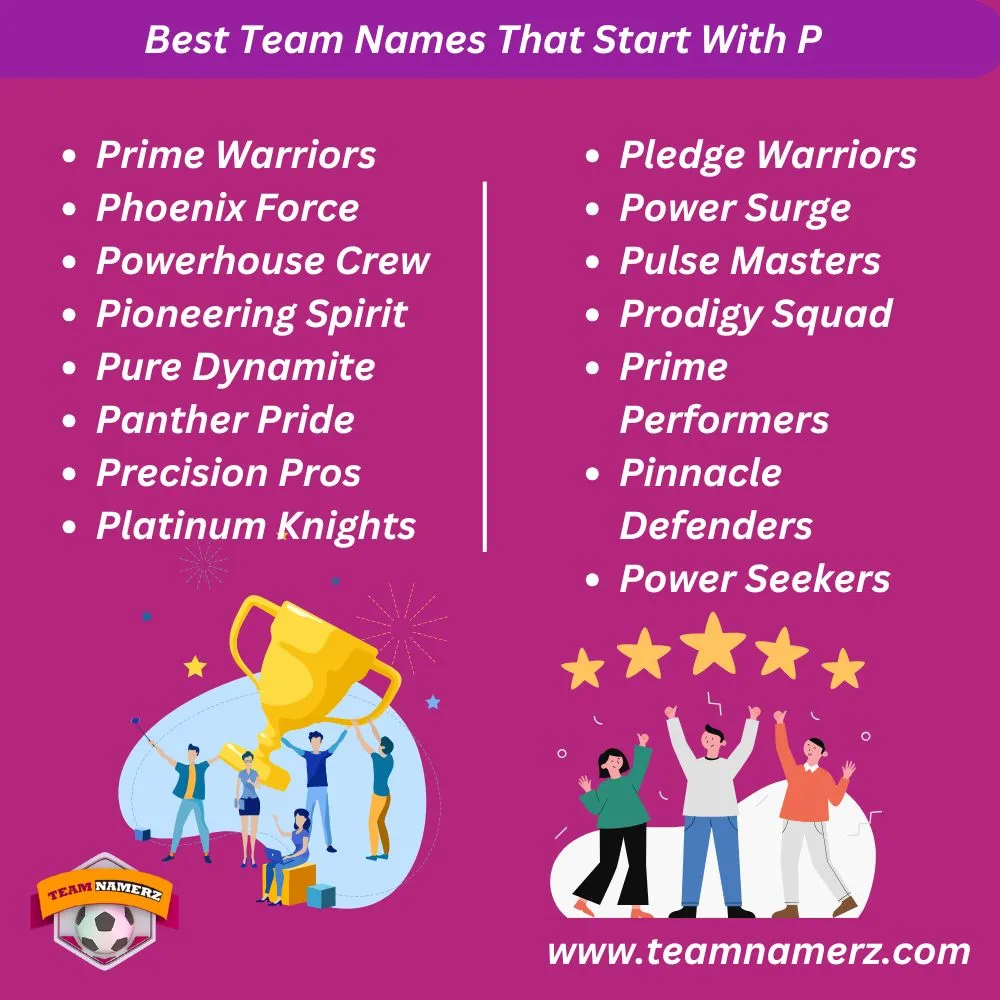Best Team Names That Start With P
