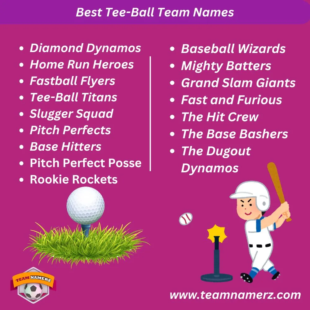 Best Tee Ball Team Names