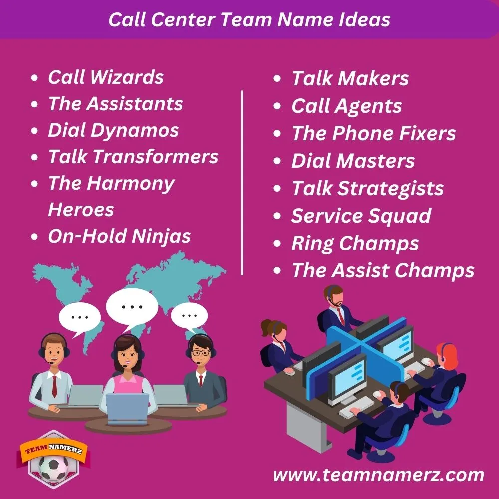 Call Center Team Name Ideas