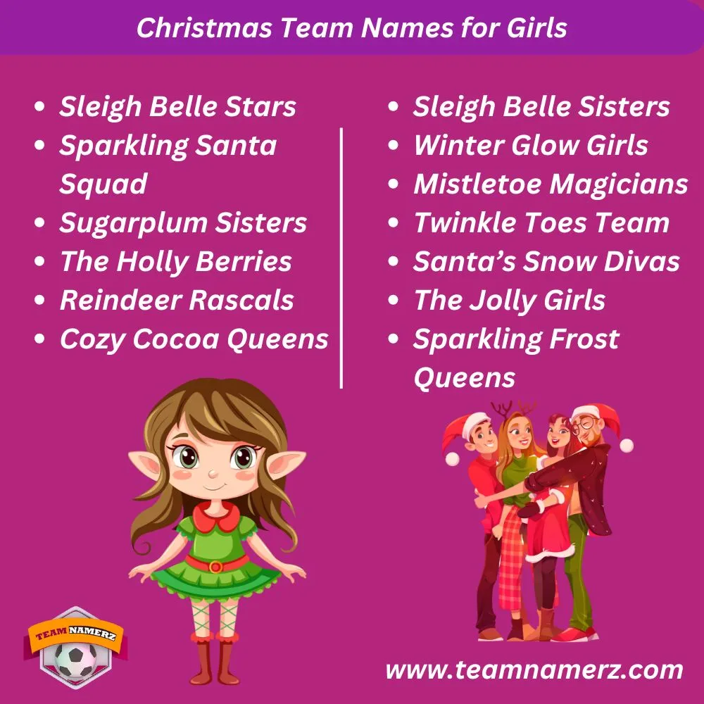 Christmas Team Names For Girls