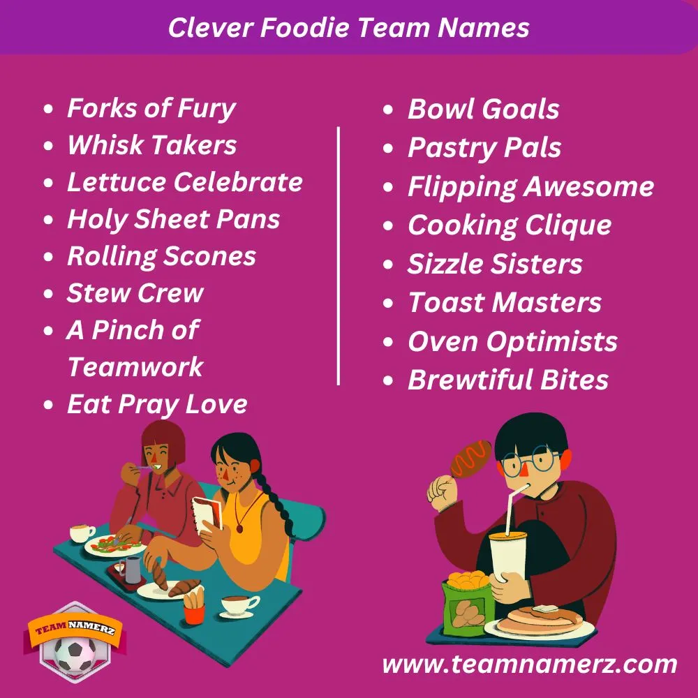 Clever Foodie Team Names