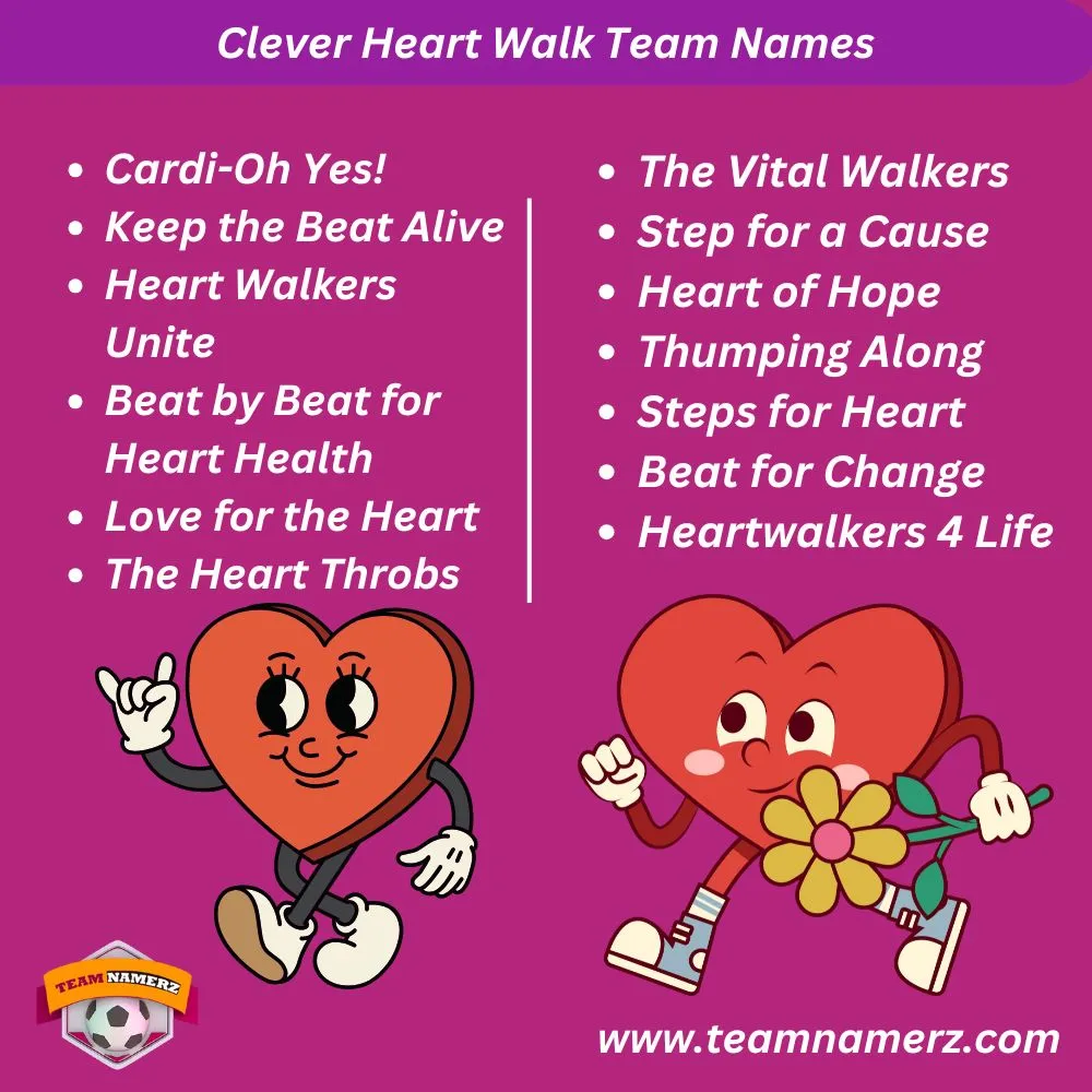 Clever Heart Walk Team Names