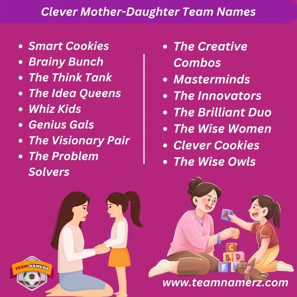 Clever Mother Daughter Team Names