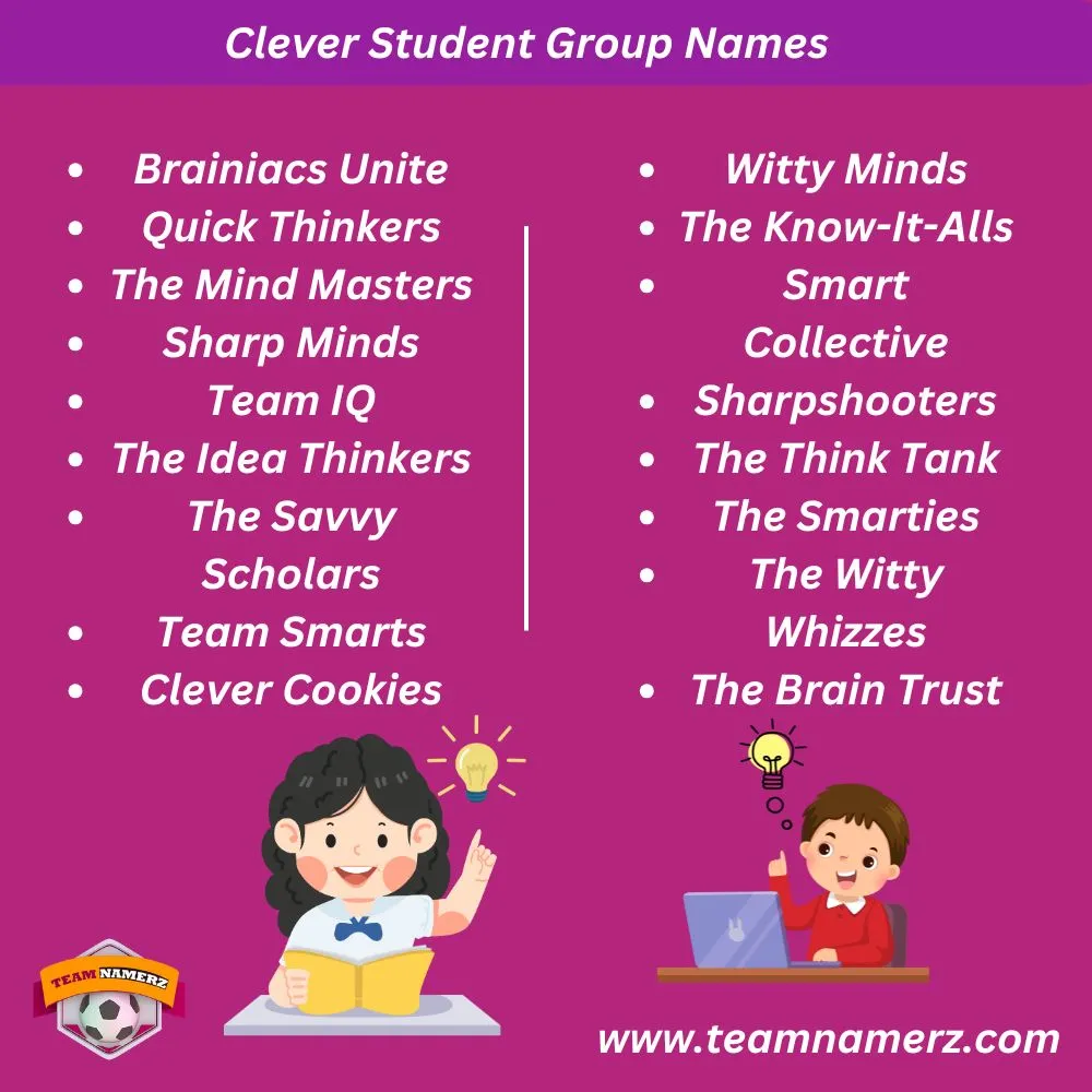 Clever Student Group Names