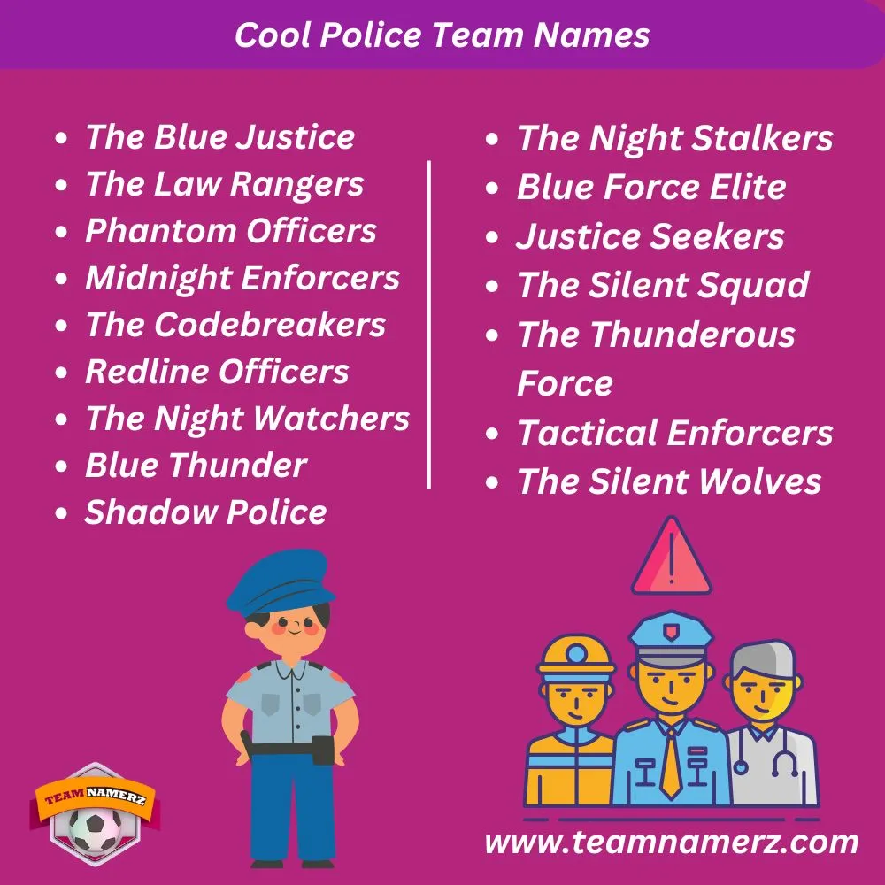 Cool Police Team Names
