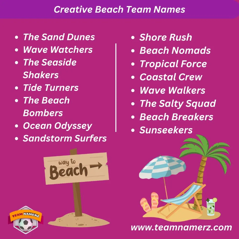 Creative Beach Team Names