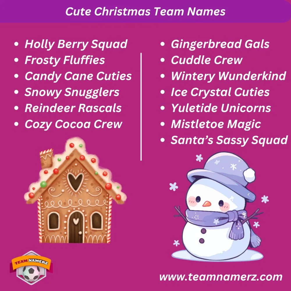 Cute Christmas Team Names