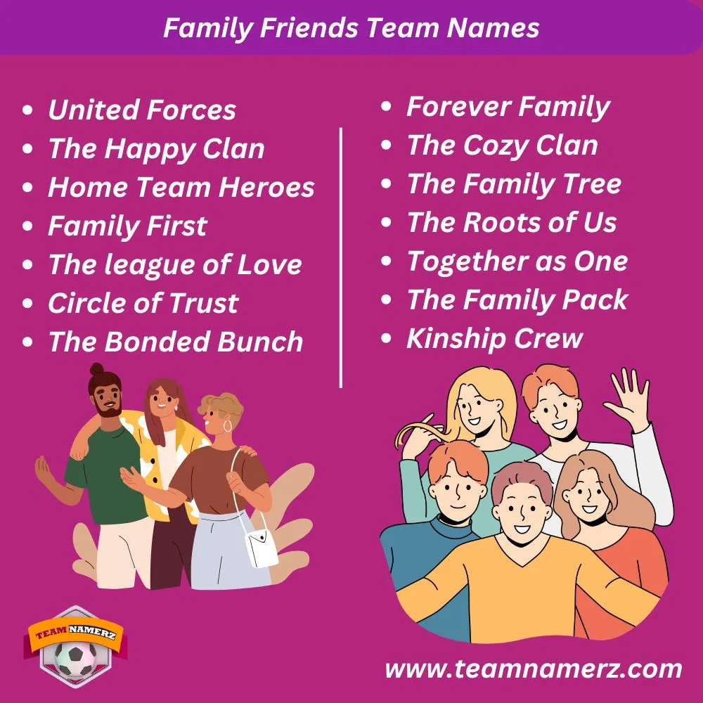Family Friends Team Names