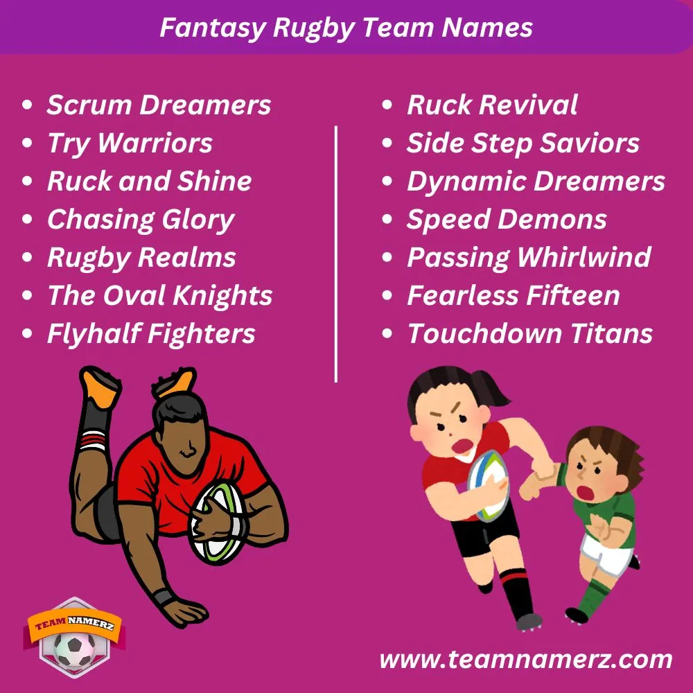 Fantasy Rugby Team Names