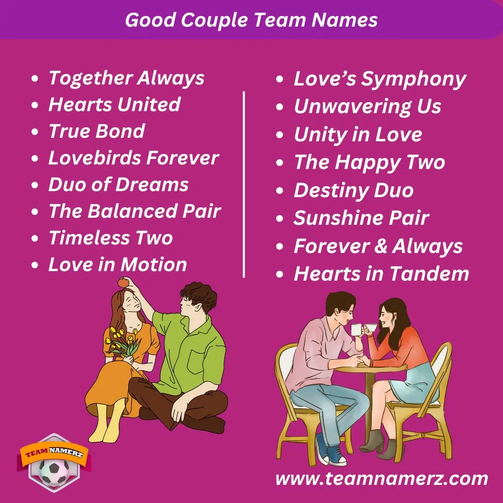 Good Couple Team Names