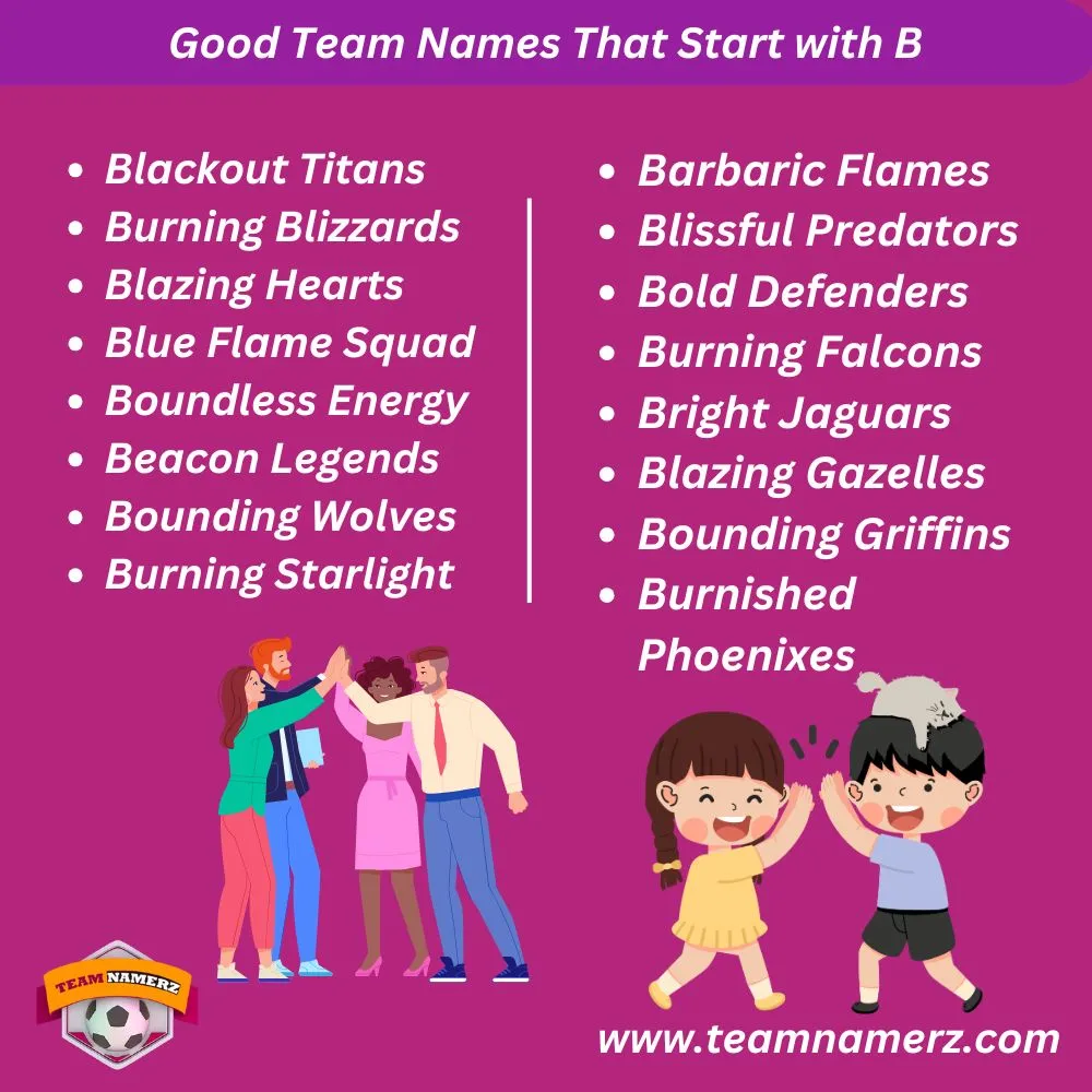 Good Team Names That Start With B