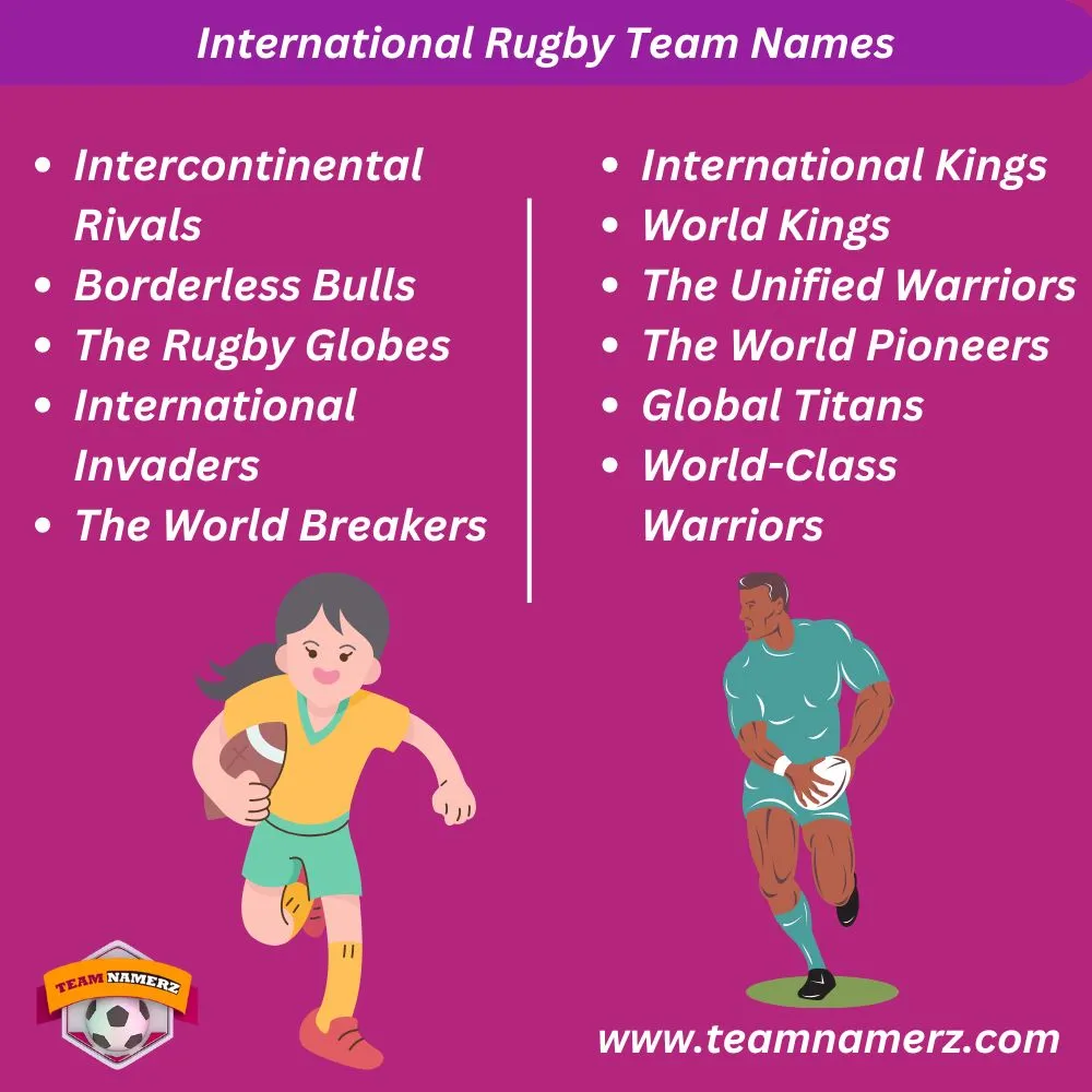 International Rugby Team Names