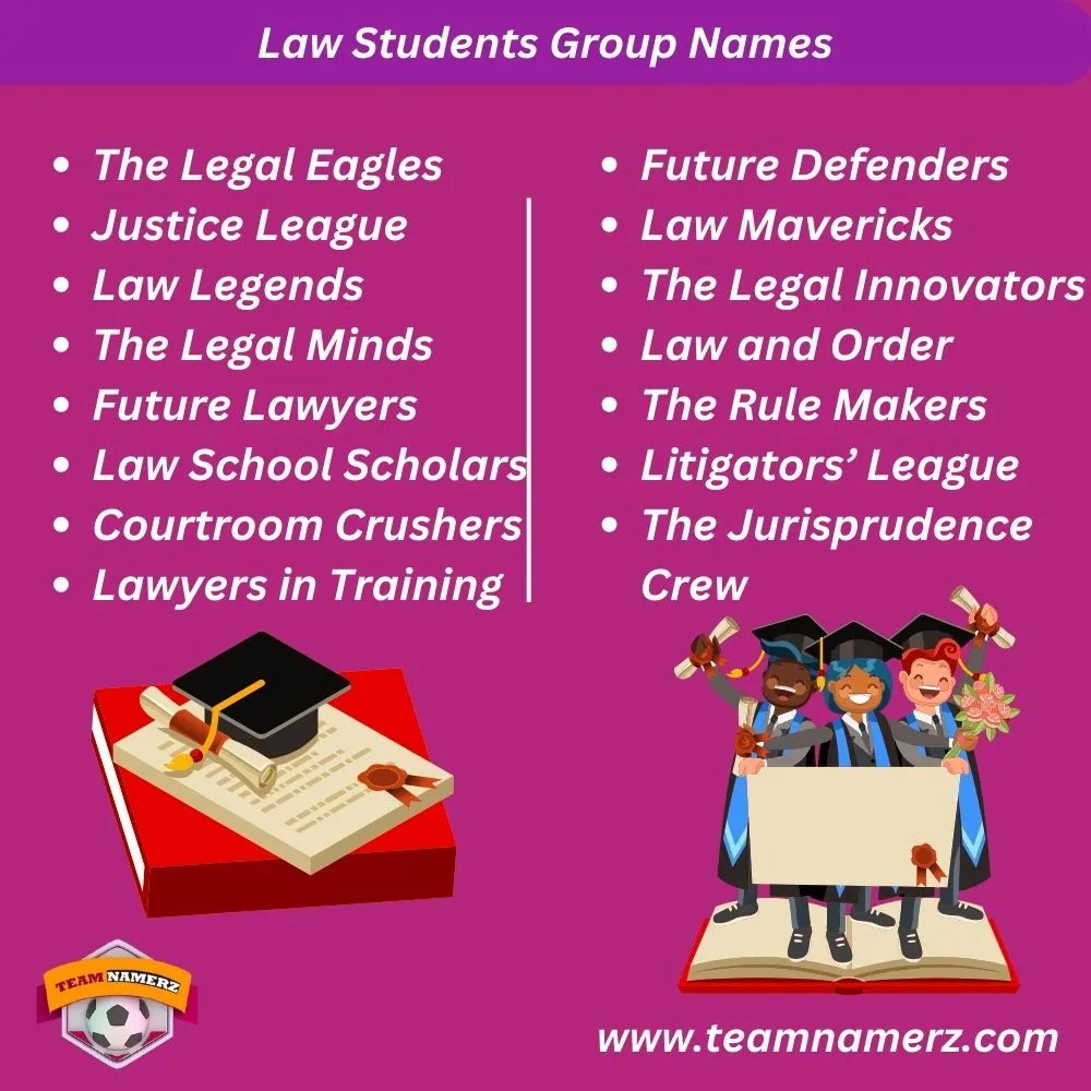 Law Students Group Names