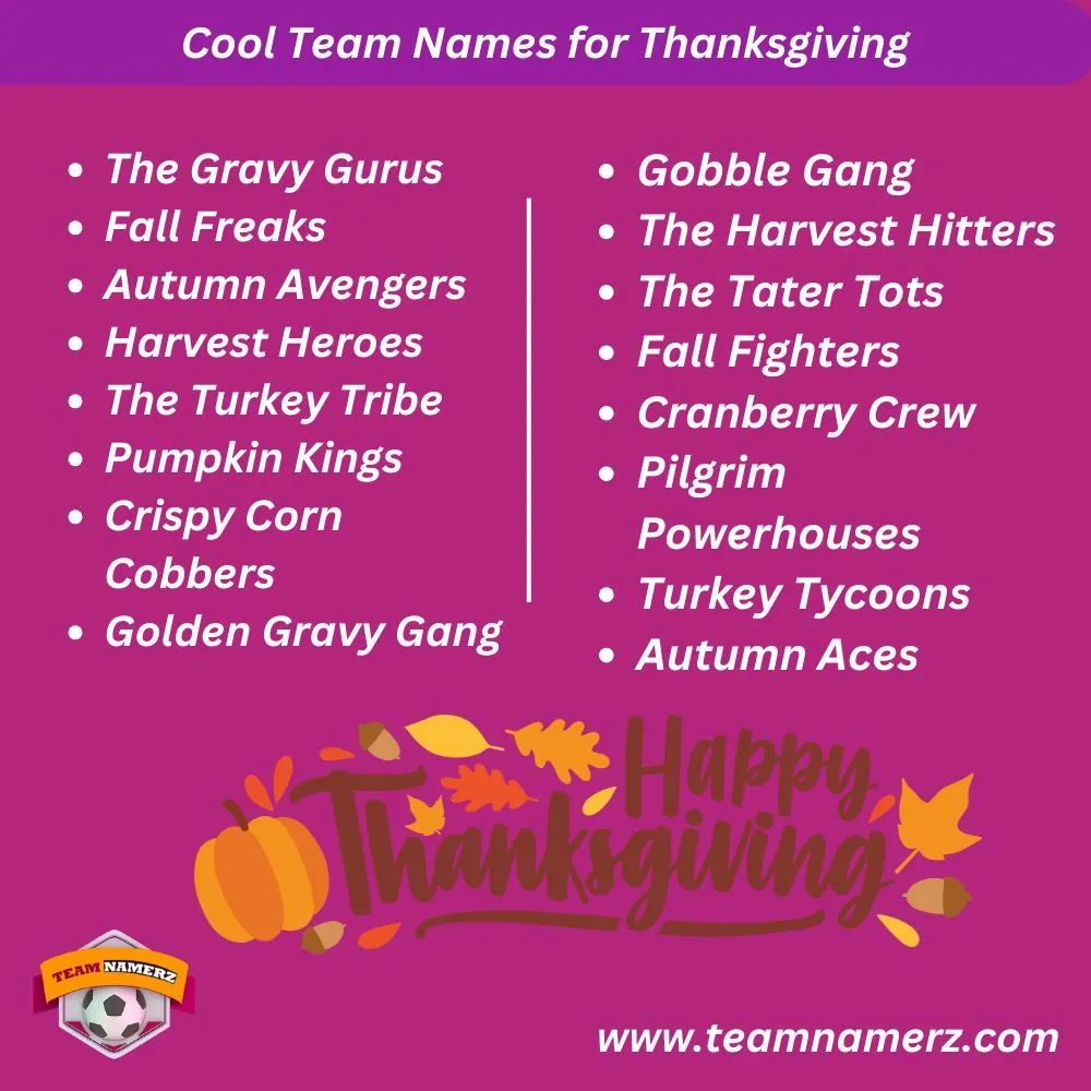 Names For Thanksgiving