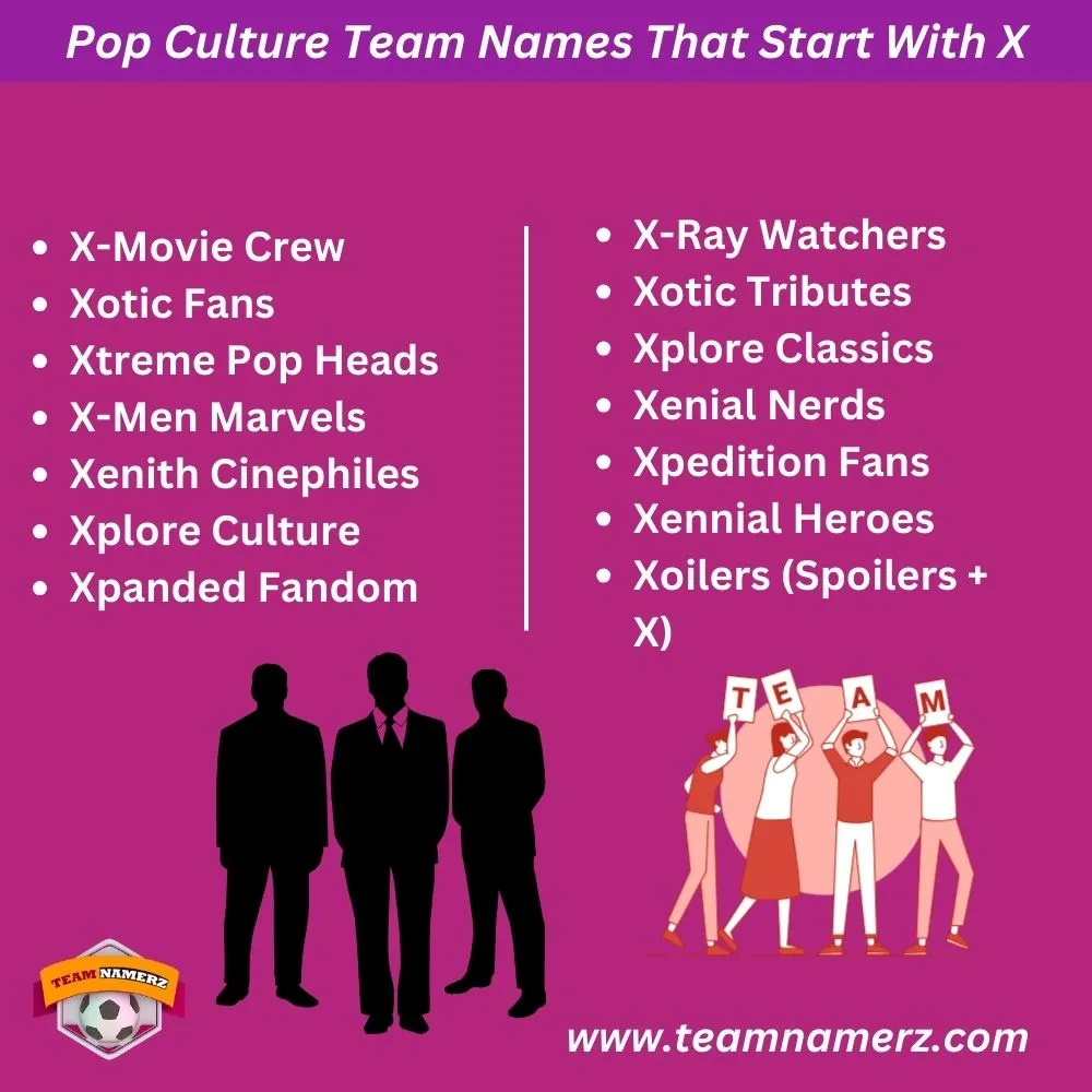 Pop Culture Team Names 