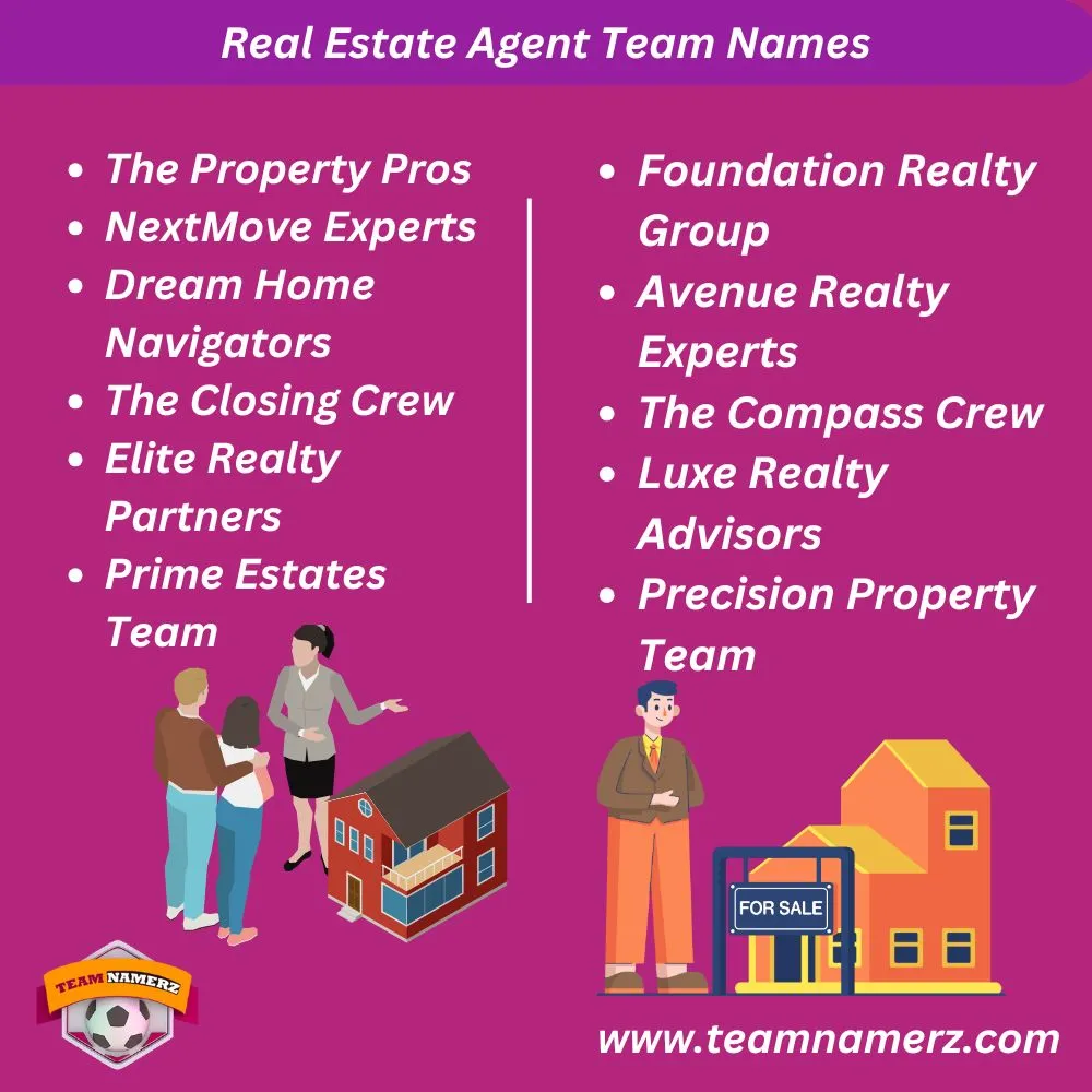 Real Estate Agent Team Names