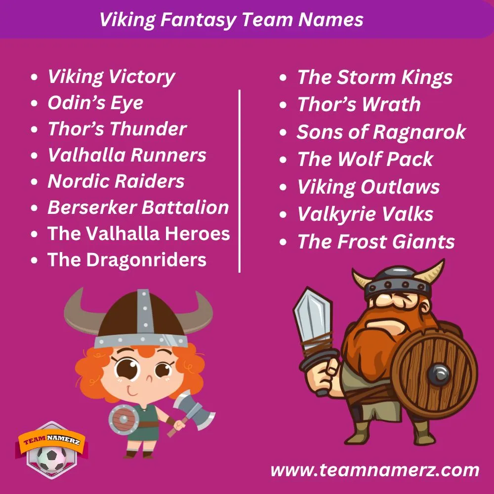 Viking Fantasy Team Names