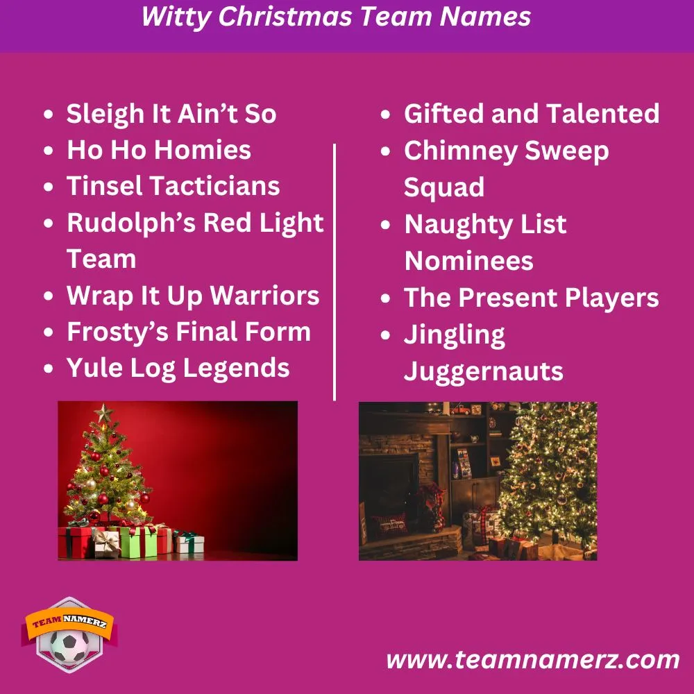 Witty Christmas Team Names