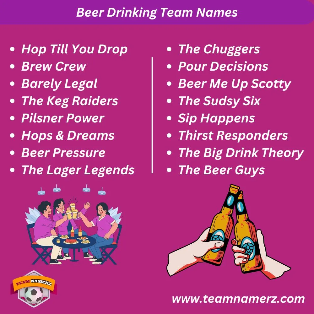 Beer Drinking Team Names