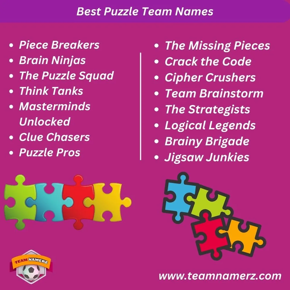 Best Puzzle Team Names