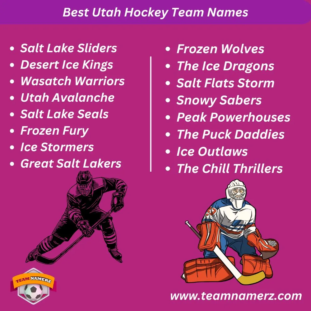 Best Utah Hockey Team Names