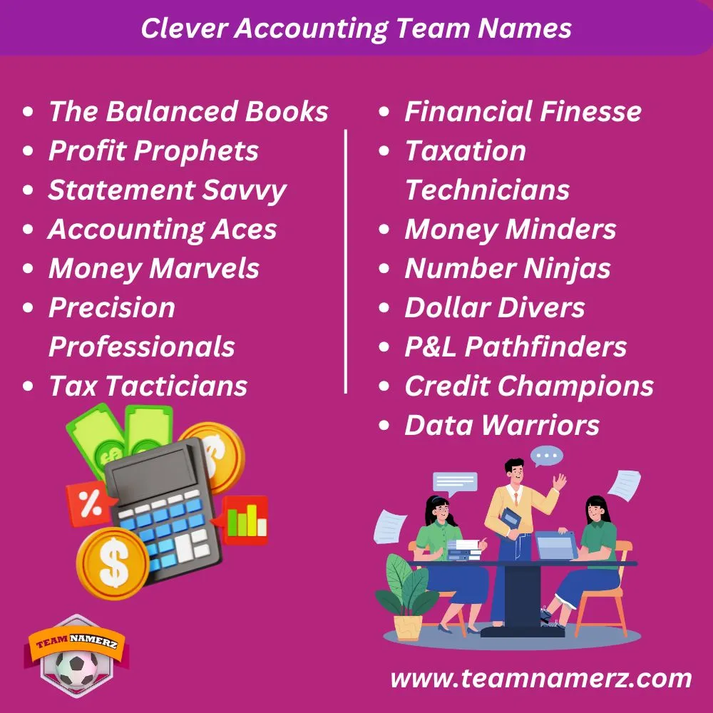 Clever Accounting Team Names