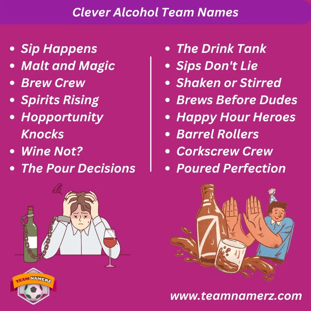 Clever Alcohol Team Names