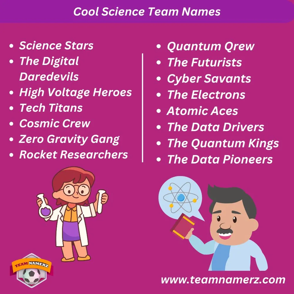 Cool Science Team Names