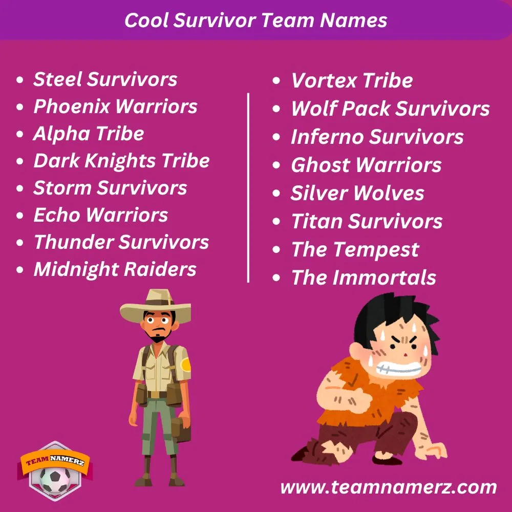 Cool Survivor Team Names