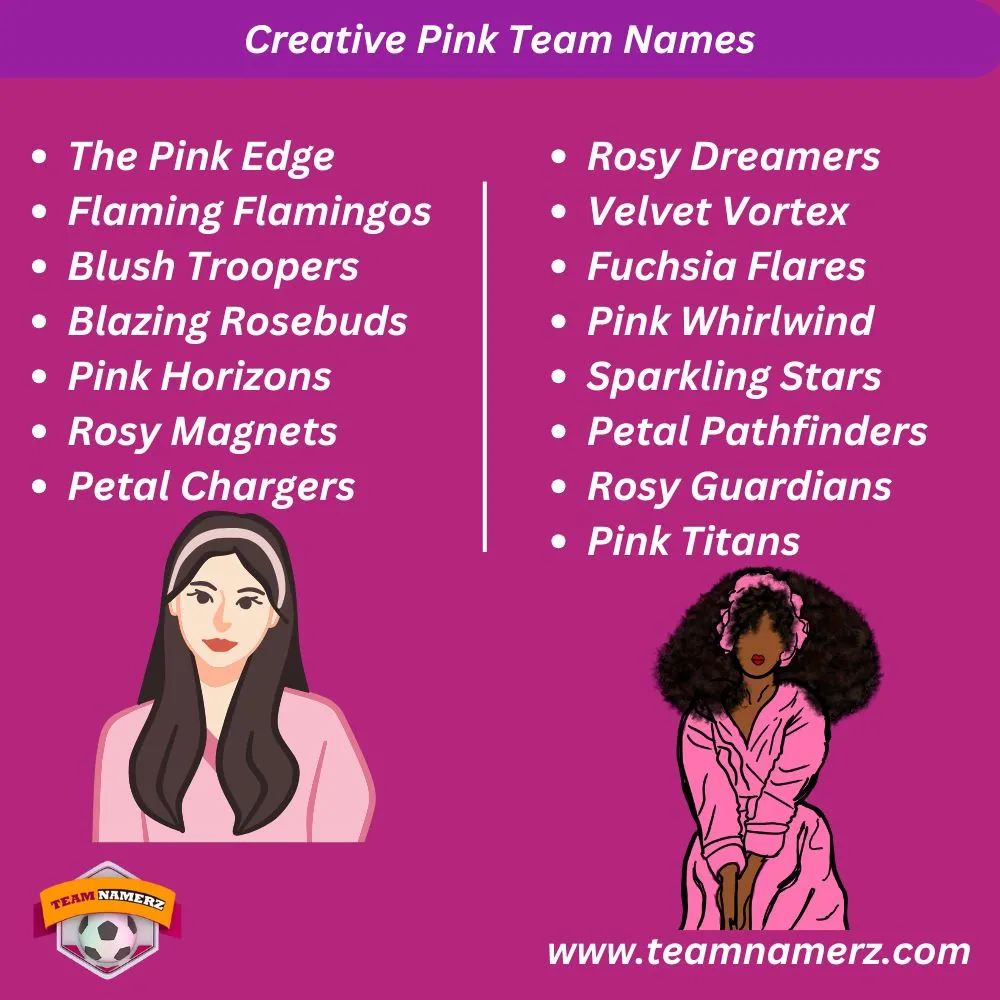 Creative Pink Team Names