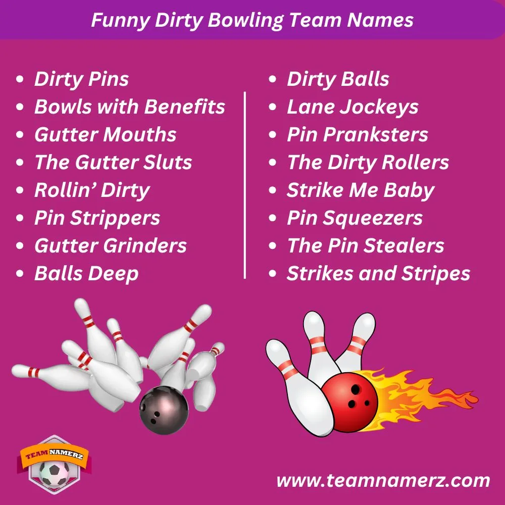Dirty Bowling Team Names