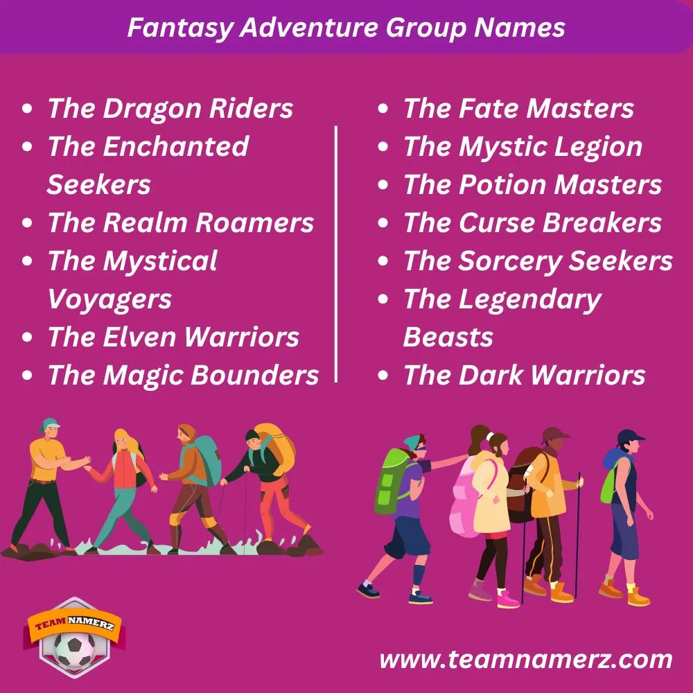 Fantasy Adventure Group Names