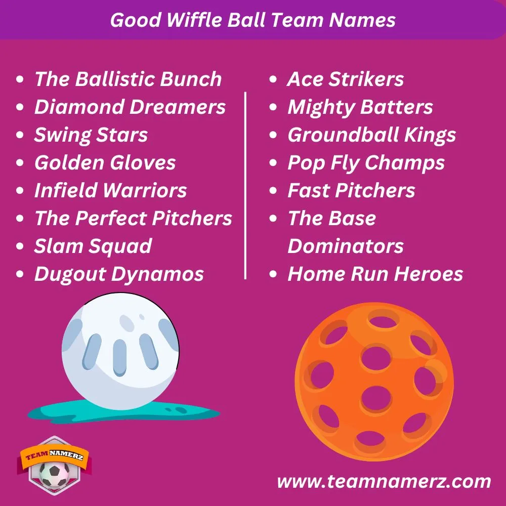 Good Wiffle Ball Team Names