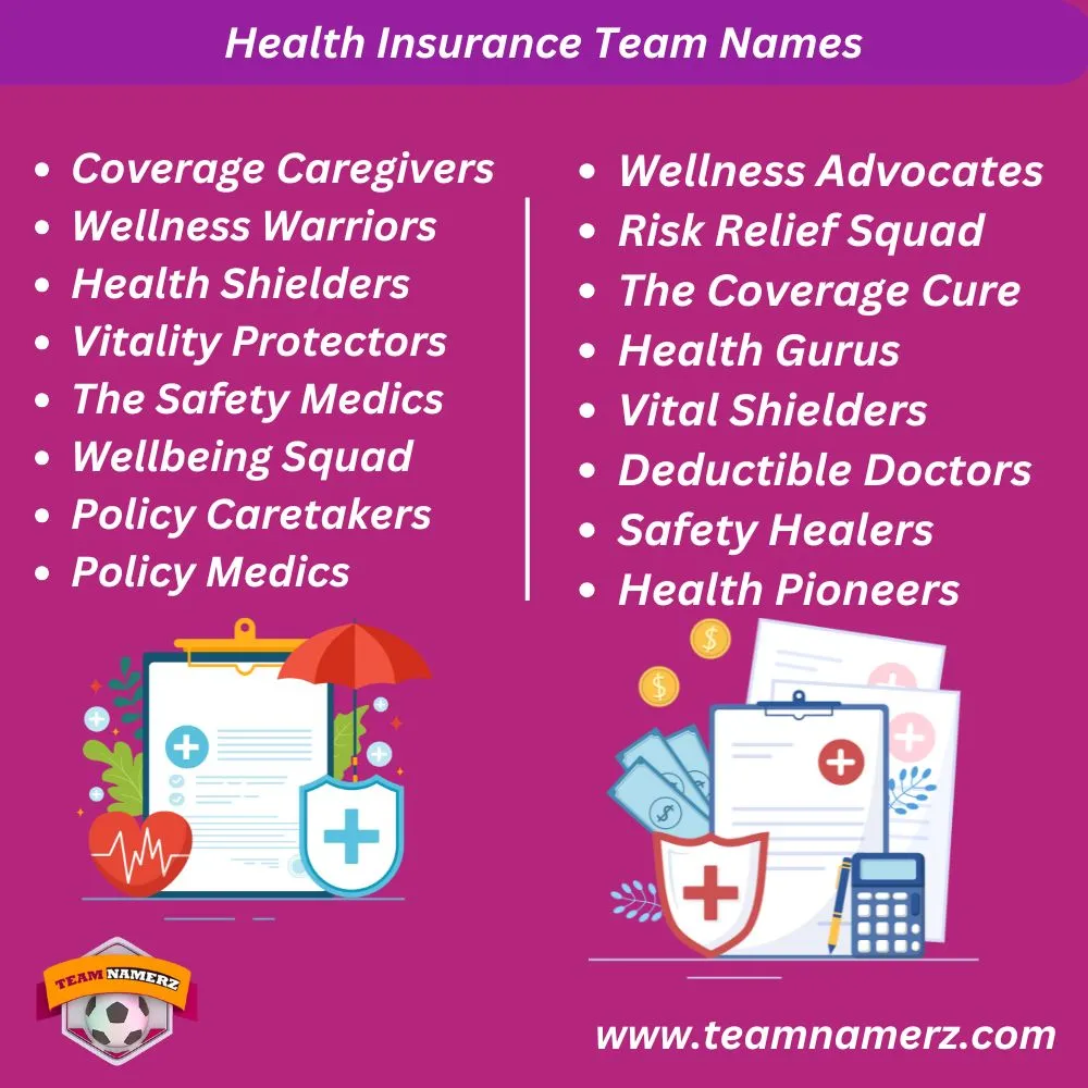 Health Insurance Team Names