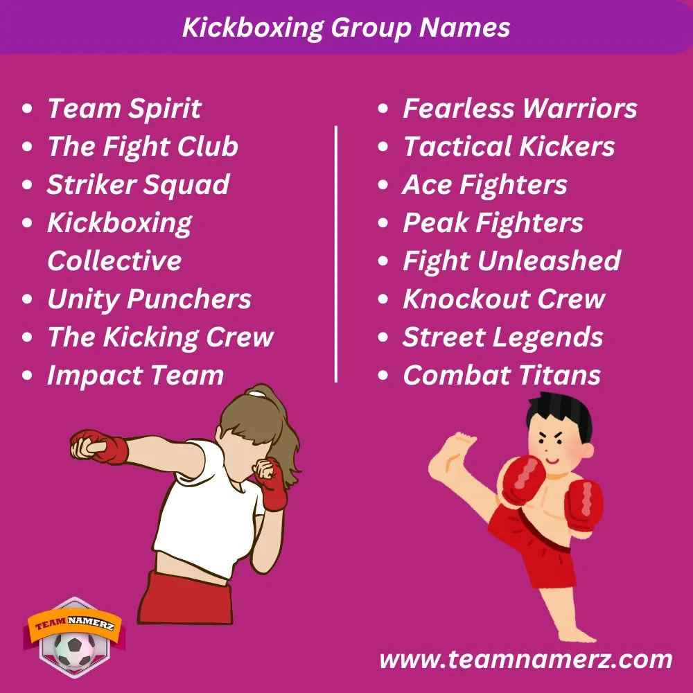 Kickboxing Group Names