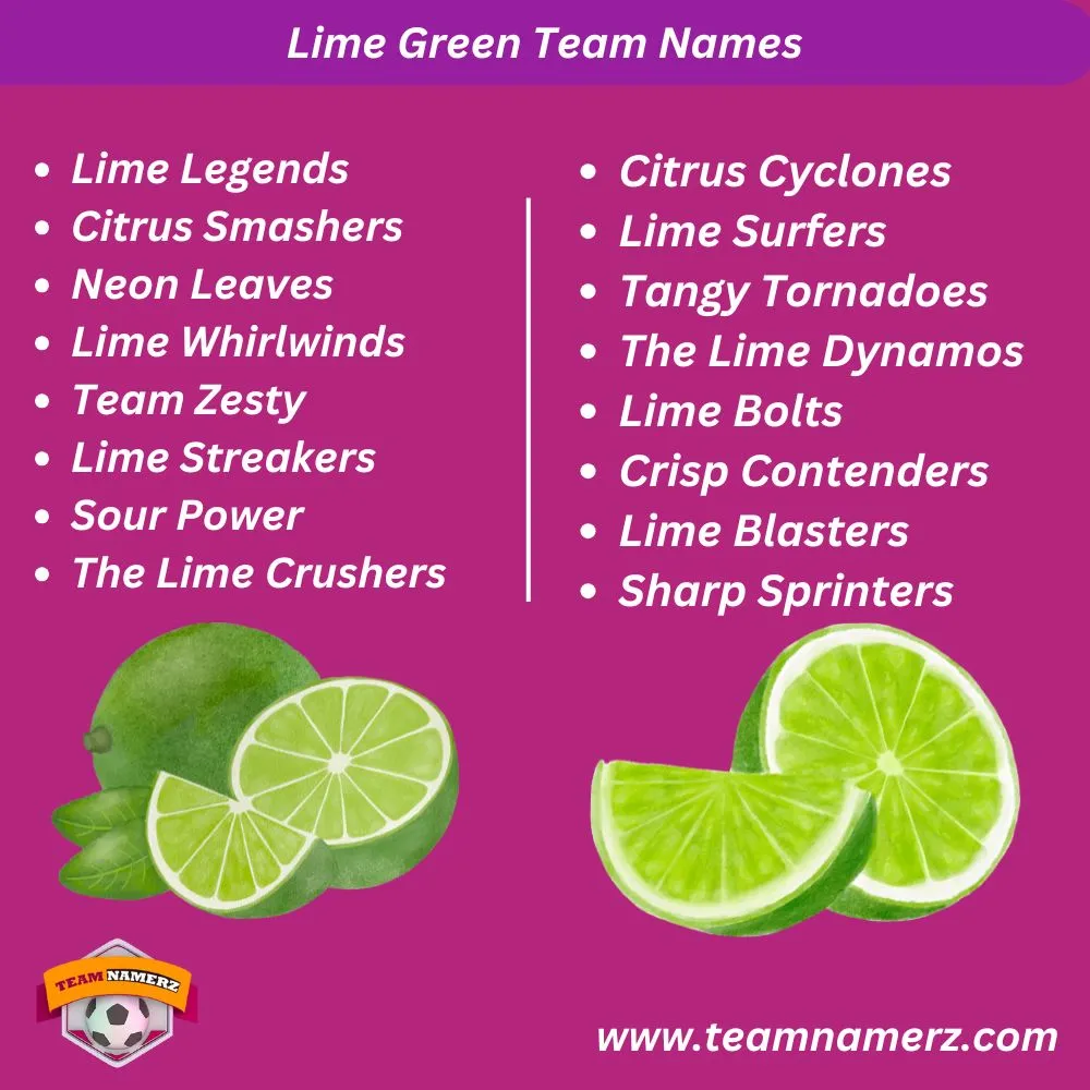 Lime Green Team Names